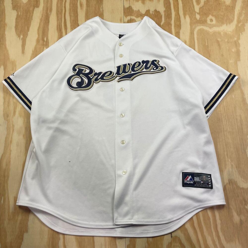 Vintage Majestic Milwaukee Brewers Ryan Braun  Baseball Jersey – Fits Men’s XXL